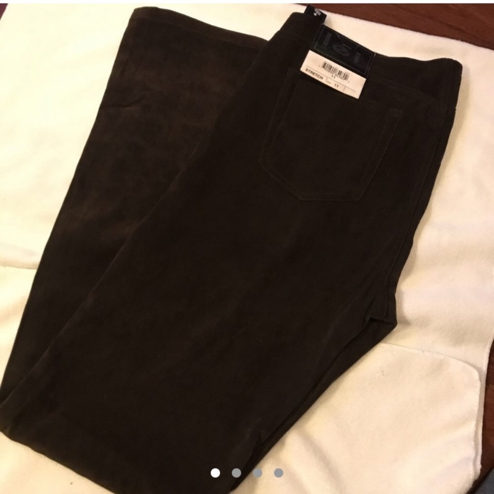 Brown vintage lei Faux suede pants